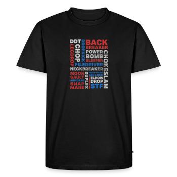 Mouvements de lutte - T-shirt Premium bio Homme - noir - Devant - Nico (187cm)