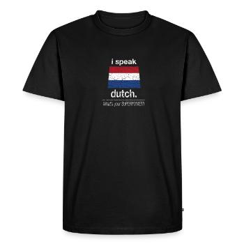Pays-Bas Pays-Bas Néerlandais Néerlandais - T-shirt Premium bio Homme - noir - Devant - Nico (187cm)