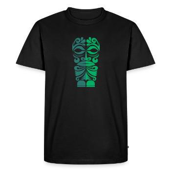 Cadeau de tatouage tribal polynésien Tiki de Marquesa - T-shirt Premium bio Homme - noir - Devant - Nico (187cm)