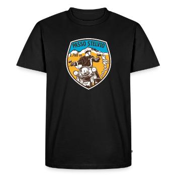 001 stelvio chopper i 01 09 - Men's Premium Organic T-Shirt - black - Front - Nico (187cm)