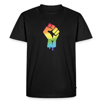 Faust Revolution lgbt Gay Pride month - Men's Premium Organic T-Shirt - black - Front - Nico (187cm)