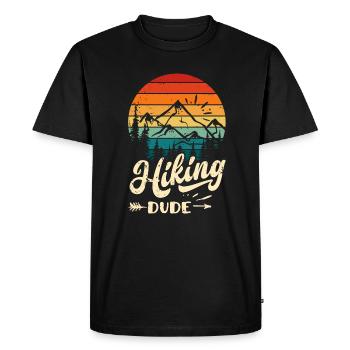 Mec de randonnée - Randonnée drôle escalade alpinisme - T-shirt Premium bio Homme - noir - Devant - Nico (187cm)