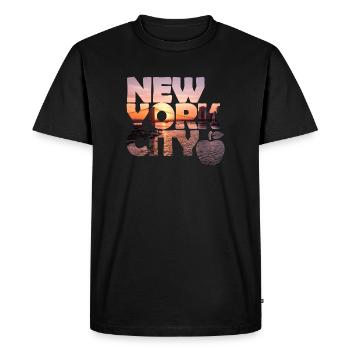 New York skyline - Men's Premium Organic T-Shirt - black - Front - Nico (187cm)