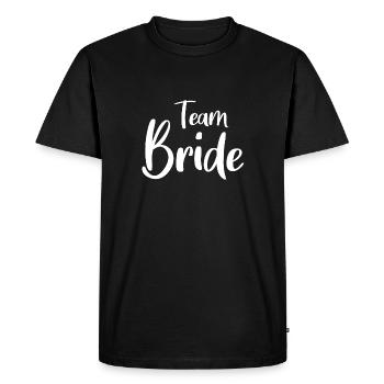 Mariée d'équipe - T-shirt Premium bio Homme - noir - Devant - Nico (187cm)