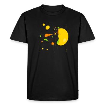 Levrette - T-shirt Premium bio Homme - noir - Devant - Nico (187cm)