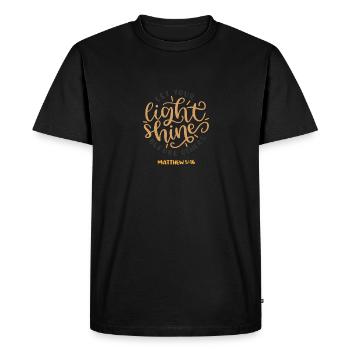 Matthews 5 16 6842 - Men's Premium Organic T-Shirt - black - Front - Nico (187cm)