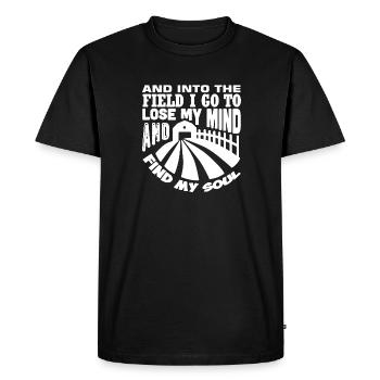 Field - Men's Premium Organic T-Shirt - black - Front - Nico (187cm)