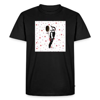 Great Spotted Woodpecker Oiseau Cadeau Femmes Hommes Enfants - T-shirt Premium bio Homme - noir - Devant - Nico (187cm)