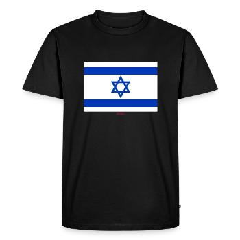 DRAPEAU ISRAEL - T-shirt Premium bio Homme - noir - Devant - Nico (187cm)