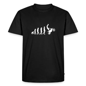 Scooter Moped Motorbike Motocross Biker Evolution - Men's Premium Organic T-Shirt - black - Front - Nico (187cm)