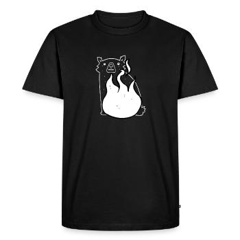 Midsommar Bear - Men's Premium Organic T-Shirt - black - Front - Nico (187cm)
