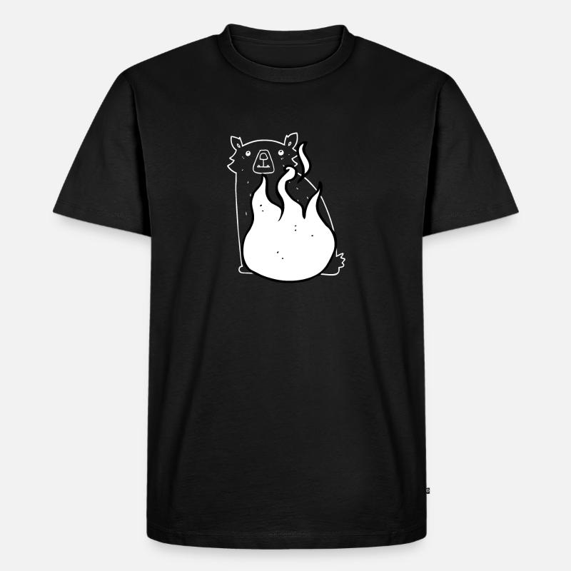Midsommar-Bär - Männer Premium Bio T-Shirt - Schwarz