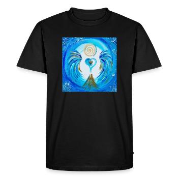 Coeur Ange Atlantis - T-shirt Premium bio Homme - noir - Devant - Nico (187cm)