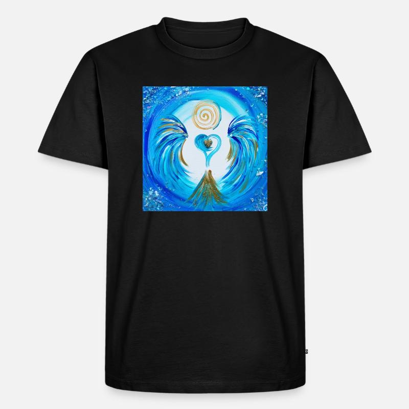 Herzengel Atlantis - Männer Premium Bio T-Shirt - Schwarz