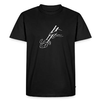 Rabbit Chopsticks - Men's Premium Organic T-Shirt - black - Front - Nico (187cm)