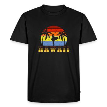 HAWAII - Men's Premium Organic T-Shirt - black - Front - Nico (187cm)