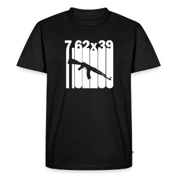 Cartridge AK-47 Weapon Assault Rifle Gift - Men's Premium Organic T-Shirt - black - Front - Nico (187cm)