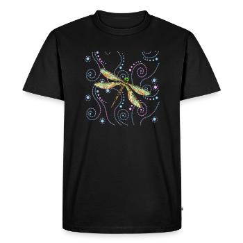 Dragonfly - Men's Premium Organic T-Shirt - black - Front - Nico (187cm)