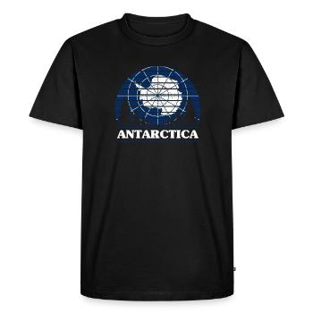 Antarctica Flag Peace Pride Politics Gift - Men's Premium Organic T-Shirt - black - Front - Nico (187cm)