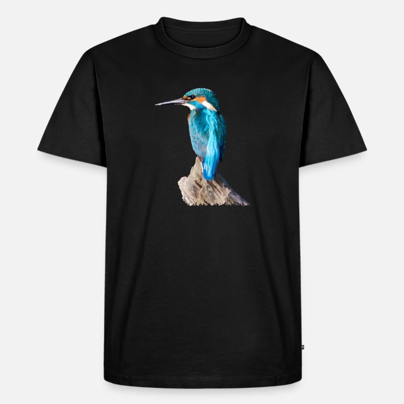 eisvogel 01 - Männer Premium Bio T-Shirt - Schwarz