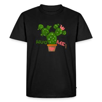 Hug me - T-shirt Premium bio Homme - noir - Devant - Nico (187cm)