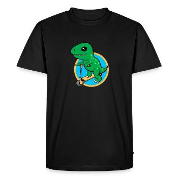 Dino Scooter Dino Lover Idée cadeau drôle - T-shirt Premium bio Homme - noir - Devant - Nico (187cm)