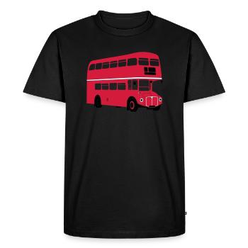 London bus - Men's Premium Organic T-Shirt - black - Front - Nico (187cm)