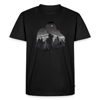 Âme sœur dans le paysage - T-shirt Premium bio Homme - noir - Devant - Nico (187cm)
