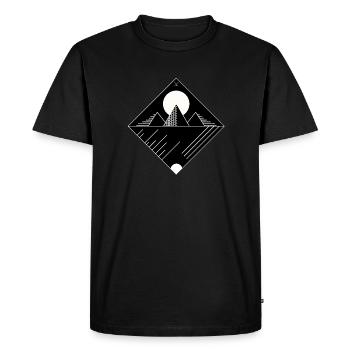 Pyramide, minimale - T-shirt Premium bio Homme - noir - Devant - Nico (187cm)