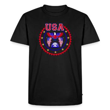 Used - Men's Premium Organic T-Shirt - black - Front - Nico (187cm)