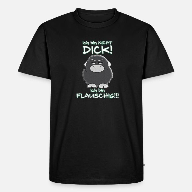ich bin nicht dick - Männer Premium Bio T-Shirt - Schwarz