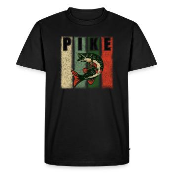 Brochet de poisson - T-shirt Premium bio Homme - noir - Devant - Nico (187cm)