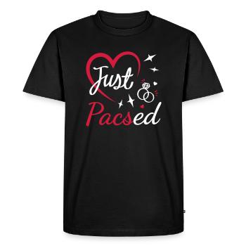Just pacsed - T-shirt Premium bio Homme - noir - Devant - Nico (187cm)