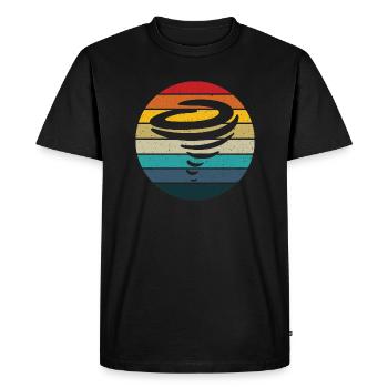Tornado retro sunset storm chaser gift - Men's Premium Organic T-Shirt - black - Front - Nico (187cm)