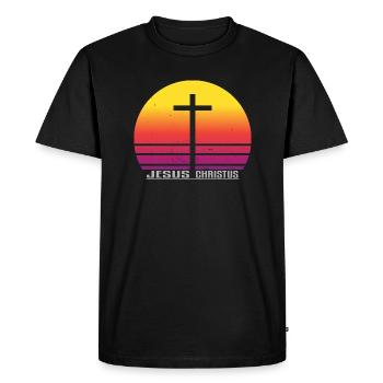 Jésus-Christ - T-shirt Premium bio Homme - noir - Devant - Nico (187cm)