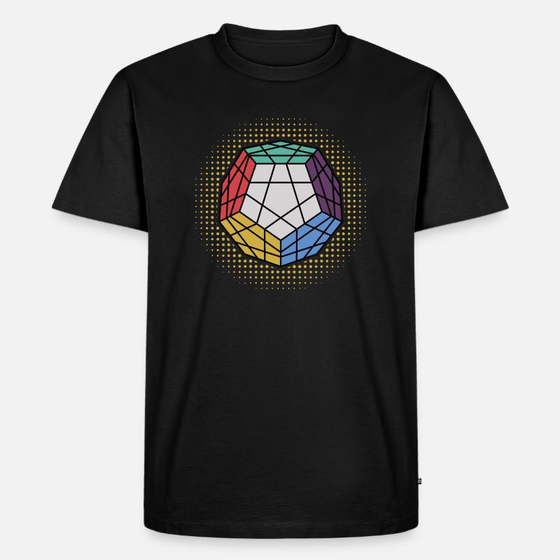Dodekaeder Cube bytheManzaneda - Männer Premium Bio T-Shirt - Schwarz