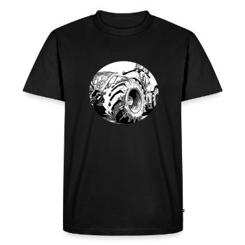 tractor - Men's Premium Organic T-Shirt - black - Front - Nico (187cm)