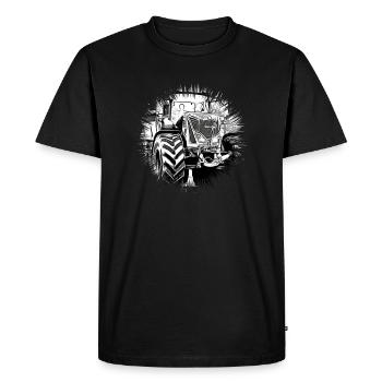 Tractor - Men's Premium Organic T-Shirt - black - Front - Nico (187cm)