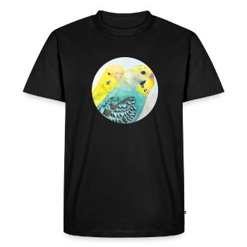budgies - Men's Premium Organic T-Shirt - black - Front - Nico (187cm)