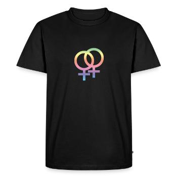 Symbole LGBT - T-shirt Premium bio Homme - noir - Devant - Nico (187cm)