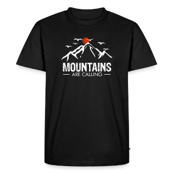 Climbing mountaineering mountaineering sport climbing - Men's Premium Organic T-Shirt - black - Front - Nico (187cm)