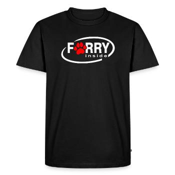 Furry inside - Männer Premium Bio T-Shirt - Schwarz - Vorne - Nico (187cm)