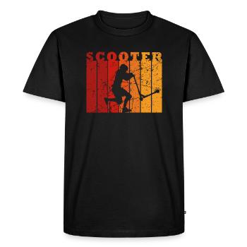 Cascade scooter enfants garçons filles roller skater - T-shirt Premium bio Homme - noir - Devant - Nico (187cm)