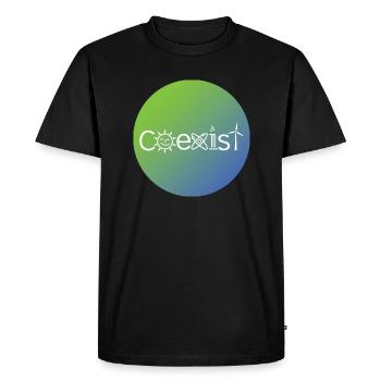 Coexist Solar &Énergie nucléaire &hydroélectrique - T-shirt Premium bio Homme - noir - Devant - Nico (187cm)