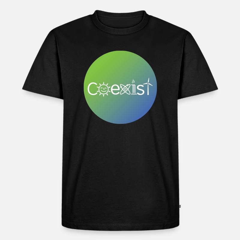Coexist Solar &Énergie nucléaire &hydroélectrique - T-shirt Premium bio Homme - noir