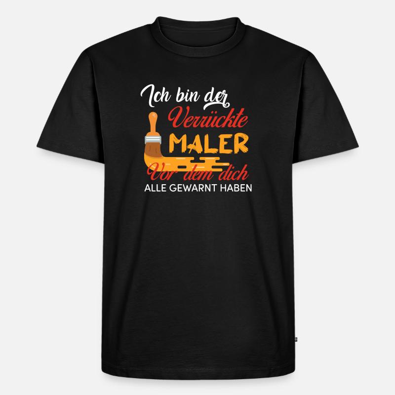 Maler Geschenk - Männer Premium Bio T-Shirt - Schwarz
