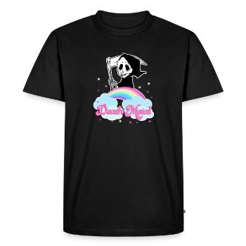 Death Metal Rainbow - Men's Premium Organic T-Shirt - black - Front - Nico (187cm)