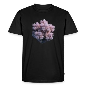 Fractales blanches - T-shirt Premium bio Homme - noir - Devant - Nico (187cm)