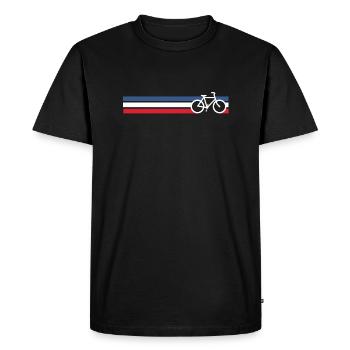 bicyclette vélo de course nationale de France - T-shirt Premium bio Homme - noir - Devant - Nico (187cm)