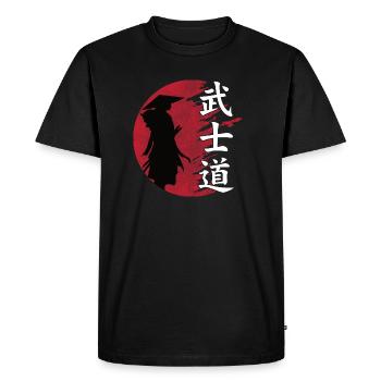 Japon Bushido Samurai - T-shirt Premium bio Homme - noir - Devant - Nico (187cm)